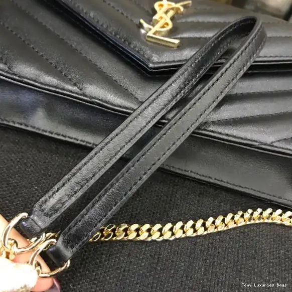 Tony Luxuries CHAIN MATELASSÉ WALLET YSL CASSANDRE 0706